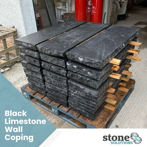 Black Limestone Wall copings by Stone Solutions NI Black Limestone Wall copings by Stone Solutions NI